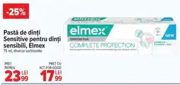 Carrefour Pastă de dinți Sensitive pentru dinți sensibili, Elmex Ofertă