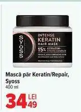 Carrefour Mască păr Keratin/Repair, Syoss Ofertă