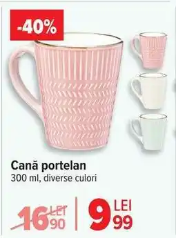 Carrefour Cană porțelan Ofertă