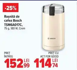 Carrefour Râșniță de cafea Bosch TSM6A017C Ofertă
