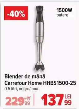 Carrefour Blender de mână Carrefour Home HHBS1500-25 Ofertă