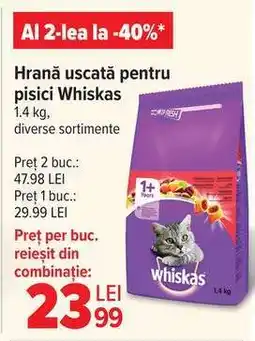 Carrefour Hrană uscată pentru pisici Whiskas Ofertă