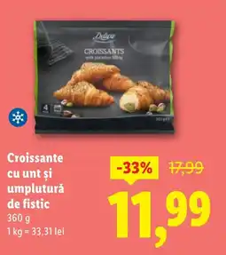 Lidl Croissante cu unt şi umplutură de fistic Ofertă