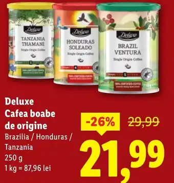 Deluxe Cafea boabe de origine