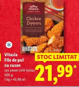 Lidl Vitasia File de pui cu susan Ofertă