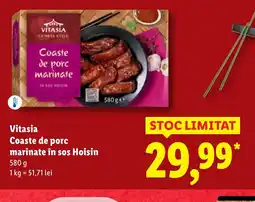 Lidl Vitasia Coaste de porc marinate în sos Hoisin Ofertă