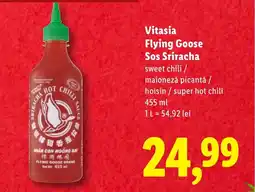 Lidl Vitasia Flying Goose Sos Sriracha Ofertă