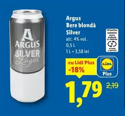 Lidl Argus Bere blondǎ Silver Ofertă
