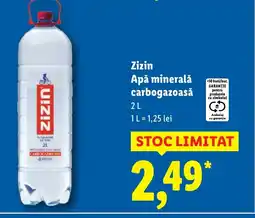 Lidl Zizin Apă mineralăǎ carbogazoasă Ofertă