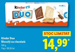 Lidl Kinder Duo Biscuiți cu ciocolată Ofertă