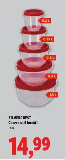 Lidl SILVERCREST Caserole, 5 bucăți Ofertă