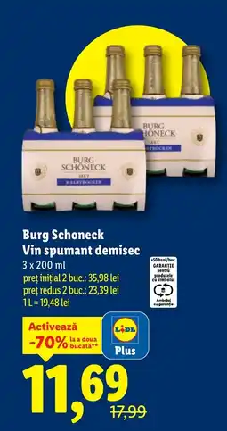 Lidl Burg Schoneck Vin spumant demisec Ofertă
