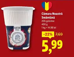 Lidl Cămara Noastră Smântână Ofertă