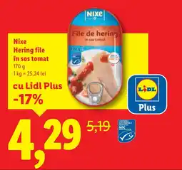 Lidl Nixe Hering file în sos tomat Ofertă