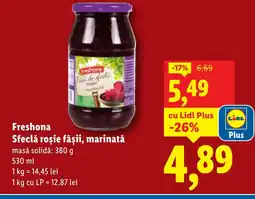 Lidl Freshona Sfeclă roşie fâșii, marinată Ofertă