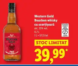 Lidl Western Gold Bourbon whisky cu scorţişoară Ofertă