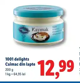 Lidl 1001 delights Caimac din lapte Ofertă