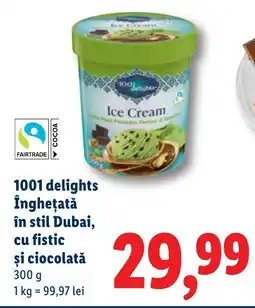 Lidl 1001 delights Îngheţată în stil Dubai, cu fistic şi ciocolată Ofertă