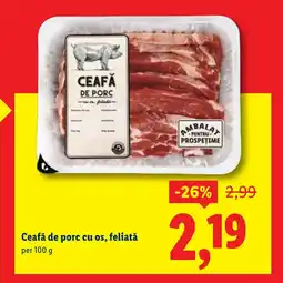 Lidl Ceafă de porc cu os, feliată Ofertă