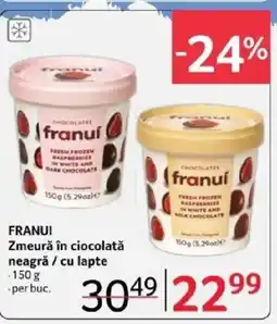 Selgros FRANUI Zmeură în ciocolată neagră / cu lapte Ofertă