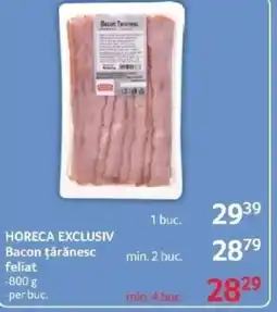 Selgros HORECA EXCLUSIV Bacon ţărănesc feliat Ofertă