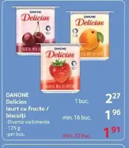 Selgros DANONE Delicios laurt cu fructe / biscuiți Ofertă