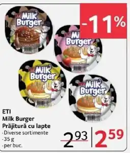 Selgros ETI Milk Burger Prăjitură cu lapte Ofertă