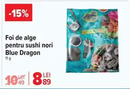 Carrefour Foi de alge pentru sushi nori Blue Dragon Ofertă