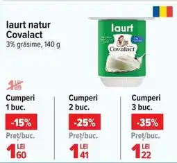 Carrefour Iaurt natur Covalact Ofertă