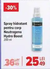 Carrefour Spray hidratant pentru corp Neutrogena Hydro Boost Ofertă