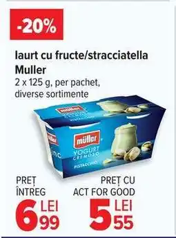 Carrefour Iaurt cu fructe/stracciatella Müller Ofertă