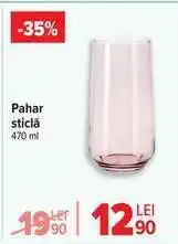 Carrefour Pahar sticlă Ofertă