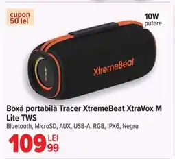 Carrefour Boxă portabilă Tracer XtremeBeat XtraVox M Lite TWS Ofertă