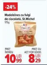 Carrefour Madeleines cu fulgi de ciocolată, St.Michel Ofertă