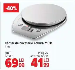 Carrefour Cântar de bucătărie Zokura Z1011 Ofertă