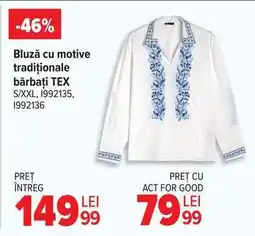 Carrefour Bluză cu motive tradiționale bărbați TEX Ofertă