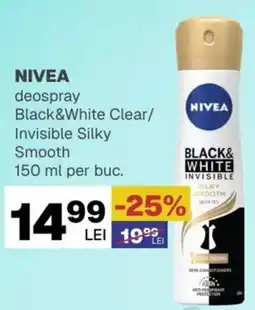 Annabella NIVEA deospray Black&White Clear/ Invisible Silky Smooth Ofertă