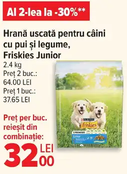 Carrefour Market Hrană uscată pentru câini cu pui şi legume, Friskies Junior Ofertă