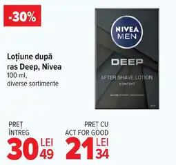 Carrefour Market Loţiune după ras Deep, Nivea Ofertă