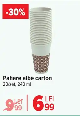 Carrefour Market Pahare albe carton Ofertă