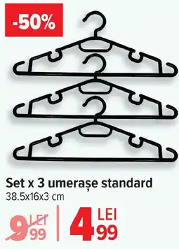 Carrefour Market Set x 3 umeraşe standard Ofertă
