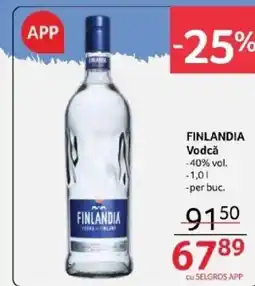 Selgros FINLANDIA Vodcă Ofertă