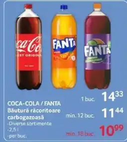 Selgros COCA-COLA / FANTA Băutură răcoritoare carbogazoasă Ofertă