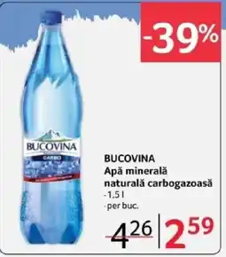 Selgros BUCOVINA Apă minerală naturală carbogazoasă Ofertă