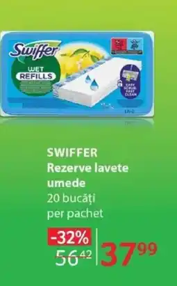 Selgros SWIFFER Rezerve lavete umede Ofertă