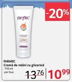 Selgros FARMEC Cremă de mâini cu glicerinǎ Ofertă