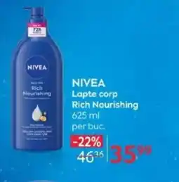 Selgros NIVEA Lapte corp Rich Nourishing Ofertă