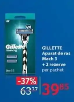 Selgros GILLETTE Aparat de ras Mach 3 +2 rezerve Ofertă
