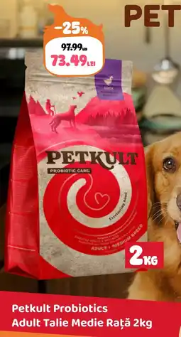 Animax Petkult Probiotics Adult Talie Medie Raţă Ofertă