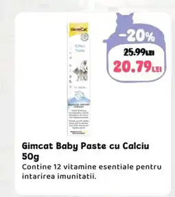 Animax Gimcat Baby Paste cu Calciu Ofertă